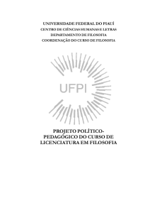 Licenciatura em Filosofia - Universidade Federal do Piauí