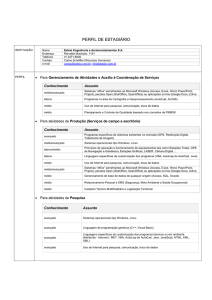 perfil de estagiário - ESTEIO Engenharia e Aerolevantamentos SA