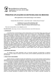 principais aplicações da biotecnologia na medicina