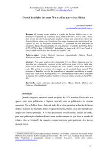 O rock brasileiro dos anos 70 e a crítica na revista Música