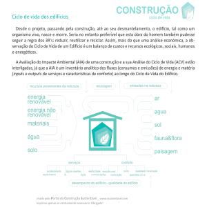 Ciclo de vida dos edifícios - Portal da Construção Sustentável