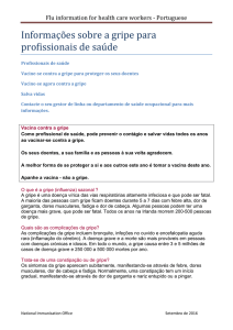 Informações sobre a gripe para profissionais de saúde