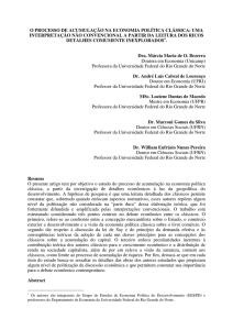 o processo de acumulação na economia política clássica