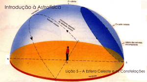 Introdução à astrofísica lição 6: a esfera celeste e as constelações