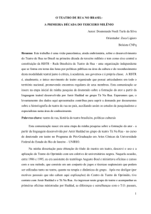 o Teatro de Rua no Brasil na primeira década do terceiro milênio