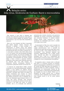 Relação entre: Zika vírus, Síndrome de Guillain