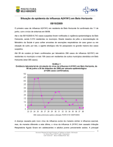 Situação da epidemia da influenza A(H1N1) em Belo Horizonte 09