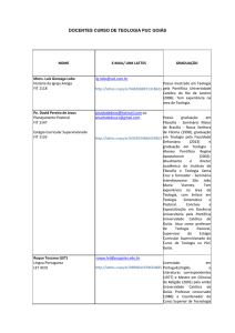 DOCENTES CURSO DE TEOLOGIA PUC GOIÁS