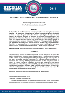 INSUFICIÊNCIA RENAL CRÔNICA: UM OLHAR DA PSICOLOGIA