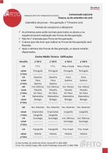 Comunicado 096/2016 Osasco, 05 de setembro de 2016