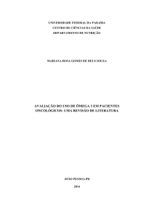 avaliação do uso de ômega 3 em pacientes oncológicos
