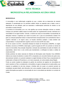 NOTA TÉCNICA MICROCEFALIA RELACIONADA AO ZIKA VIRUS