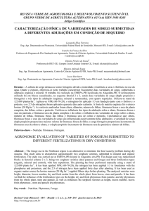 caracterização física de variedades de sorgo submetidas a