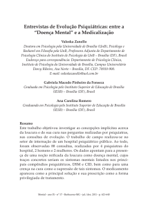 Entrevistas de Evolução Psiquiátricas: entre a “Doença Mental” e a