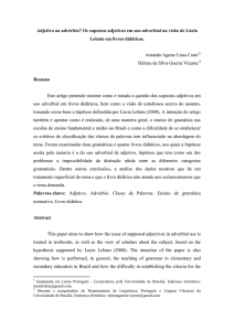 Adjetivo ou advérbio? Os supostos adjetivos em uso - BDM