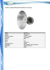 LID-150F - Lampada LED Industrial 150w Branco Frio Luxgen