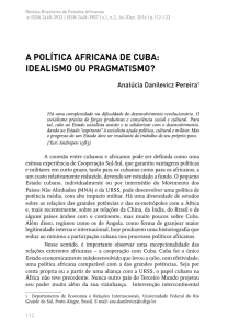 a política africana de cuba: idealismo ou pragmatismo?