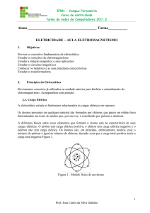 Turma___________ ELETRICIDADE – AULA ELETROMAGNETISMO