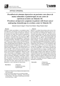 Prevalência de sintomas depressivos em pacientes com câncer de