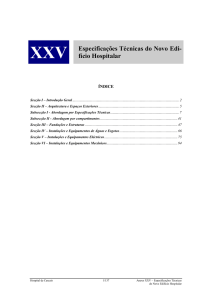 XXV Especificações Técnicas do Novo Edi