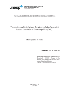 “Projeto de uma Referência de Tensão com Baixa Susceptibi