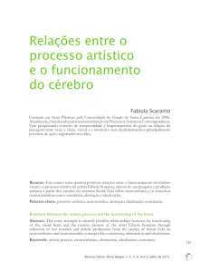 Relações entre o processo artístico e o funcionamento do cérebro