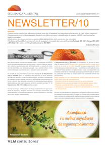 Newsletter n. 10 - Segurança Alimentar