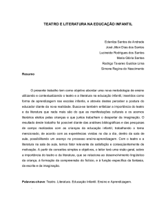 teatro e literatura na educação infantil