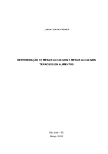 determinação de metais alcalinos e metais