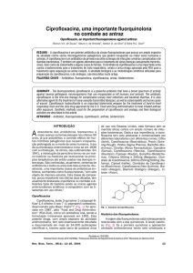Ciprofloxacina, uma importante fluorquinolona no combate ao antra