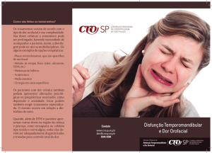 Disfunção Temporomandibular e Dor Orofacial