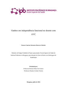 Ganhos em independência funcional no doente com AVC