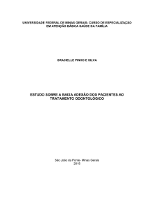 ESTUDO SOBRE A BAIXA ADESÃO DOS PACIENTES AO