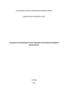 atuação do fisioterapeuta nos cuidados paliativos de