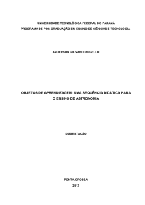 OBJETOS DE APRENDIZAGEM: UMA SEQUÊNCIA DIDÁTICA