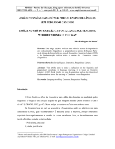 EMÍLIA NO PAÍS DA GRAMÁTICA: POR UM ENSINO DE LÍNGUAS