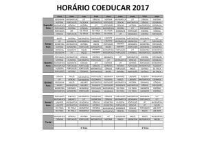 HORÁRIO COEDUCAR 2017