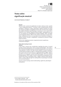 Notas sobre significação musical