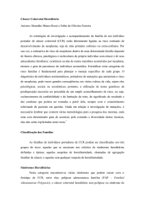 Câncer Colorretal Hereditário - Instituto do Cancer do Ceará