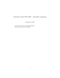 Seminário final INE 5309 - Assembly Language