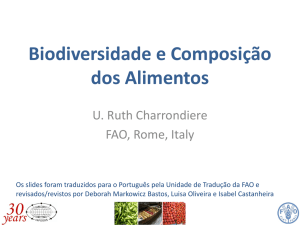 Biodiversidade e Composição dos Alimentos