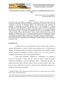 IDENTIDADE CULTURAL NA MÚSICA NEGRA
