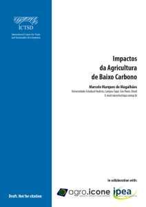 Impactos da Agricultura de Baixo Carbono