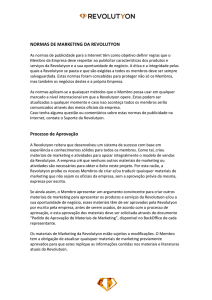 NORMAS DE MARKETING DA REVOLUTYON Processo de