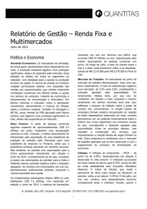 Relatório de Gestão – Renda Fixa e Multimercados