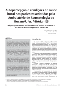 Autopercepção e condições de saúde bucal nos pacientes