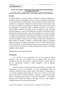 ESTUDO DAS DROGAS: IMPORTÂNCIA PARA OS DISCENTES DE