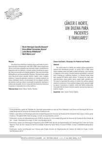 câncer e morte, um dilema para pacientes e familiares1