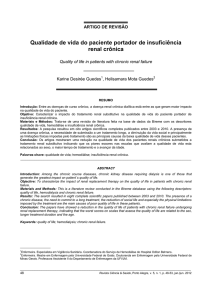 Qualidade de vida do paciente portador de insuficiência renal crônica