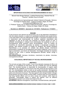 importância ecológica dos microrganismos do solo